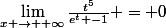 \lim\limits_{x \rightarrow +\infty}\frac{t^5}{e^t -1} = 0