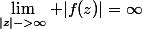 \lim_{|z|->\infty} |f(z)|=\infty