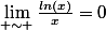 \lim_{+\sim }\frac{ln(x)}{x}=0