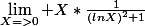 \lim_{X=>0} X*\frac{1}{(lnX)^2+1}