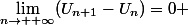 \lim_{n\rightarrow +\infty}(U_{n+1}-U_{n})=0 