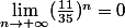 \lim_{n\to+\infty}(\frac{11}{35})^n=0