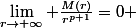 \lim_{r\to+\infty} \frac{M(r)}{r^{p+1}}=0 