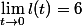 \lim_{t\to0}l(t)=6