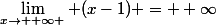 \lim_{x\rightarrow +\infty } (x-1) = +\infty