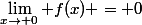 \lim_{x\rightarrow 0} f(x) = 0