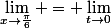 \lim_{x\to\frac{\pi}6} = \lim_{t\to0}