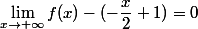 \lim_{x\to+\infty}f(x)-(-\dfrac{x}{2}+1)=0