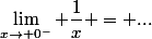 \lim_{x\to 0^-} \dfrac{1}{x} = ...