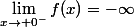 \lim_{x\to 0^-}f(x)=-\infty