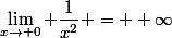 \lim_{x\to 0} \dfrac{1}{x^2} = +\infty