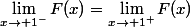 \lim_{x\to 1^-}F(x)=\lim_{x\to 1^+}F(x)