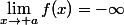 \lim_{x\to a}f(x)=-\infty