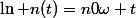 \ln n(t)=n0\omega t