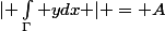 \lvert \int_\Gamma ydx \rvert = A
