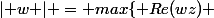 \lvert w \rvert = max\{ Re(wz) ; z \in \mathbb{C}, \lvert z \rvert \leq 1 \}