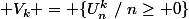 \mathcal V_k = \{U^k_n~/~n\geq 0\}