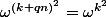 \omega^{(k+qn)^2}=\omega^{k^2}