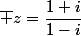 \overline z=\dfrac{1+i}{1-i}