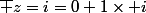 \overline z=i=0+1\times i