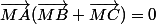\overrightarrow{MA}(\overrightarrow{MB}+\overrightarrow{MC})=0
