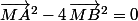 \overrightarrow{MA}^2-4\,\overrightarrow{MB}^2=0