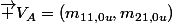 \overrightarrow {V_A}=(m_{11,0u},m_{21,0u})