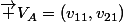 \overrightarrow {V_A}=(v_{11},v_{21})