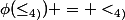 \phi(\leq_{4)}) = <_{4)}