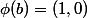 \phi(b)=(1,0)\ ;