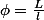 \phi=\frac{L}{l}