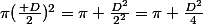 \pi(\frac{ D}{2})^2=\pi \frac{D^2}{2^2}=\pi \frac{D^2}{4}