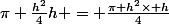 \pi \frac{h^{2}}{4}h = \frac{\pi h^{2}\times h}{4}