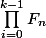 \prod_{i=0}^{k-1}F_{n}