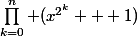 \prod_{k=0}^{n} (x^{2^k} + 1)