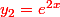 \red{y_2=e^{2x}}