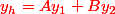 \red{y_h=Ay_1+By_2}