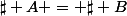 \sharp A = \sharp B