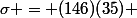 \sigma = (146)(35) 