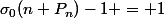 \sigma_0(n+P_n)-1 = 1