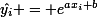 \small\hat{y_i} = e^{ax_i+b}