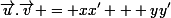 \small\overrightarrow{u}.\overrightarrow{v} = xx' + yy'