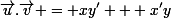\small\overrightarrow{u}.\overrightarrow{v} = xy' + x'y