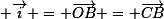 \small \vec{i} = \vec{OB} = \vec{CB}