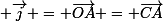 \small \vec{j} = \vec{OA} = \vec{CA}