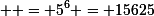 \small  = 5^{6} = 15625