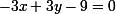 \small-3x+3y-9=0