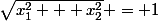 \sqrt{x_{1}^{2} + x_{2}^{2}} = 1