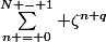 \sum\limits^{N - 1}_{n = 0} \zeta^{n q}