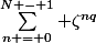\sum\limits^{N - 1}_{n = 0} \zeta^{nq}